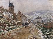Claude Monet The Road in Vetheuil in Winter France oil painting artist